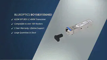 BlueOptics© BO15B3155640D Bidi SFP 622Mbit, 40KM, Optical Transceiver, DDM/DOM
