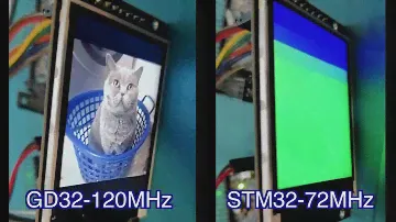 Запускаю проект STM32F103 72МГц  на GD32F103 120 МГц