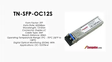 TN-SFP-OC12S  |  Transition Compatible OC-12/STM-4 SFP 1310nm SMF 20km
