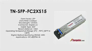 TN-SFP-FC2XS15  |  Transition Compatible OC-48/STM-16 SFP 1310nm SMF 15km